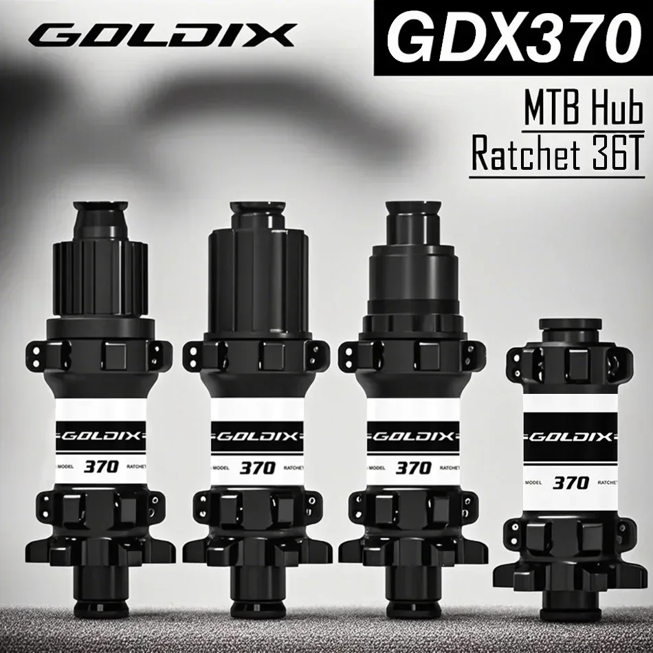 GOLDIX M370 Bicycle Hubs 24 Hole Straight Pull Spoke 6-bolt Disc Brake Mountain Bike Bearing Hub Ratchet 36T HG/XD/MS Hub Body