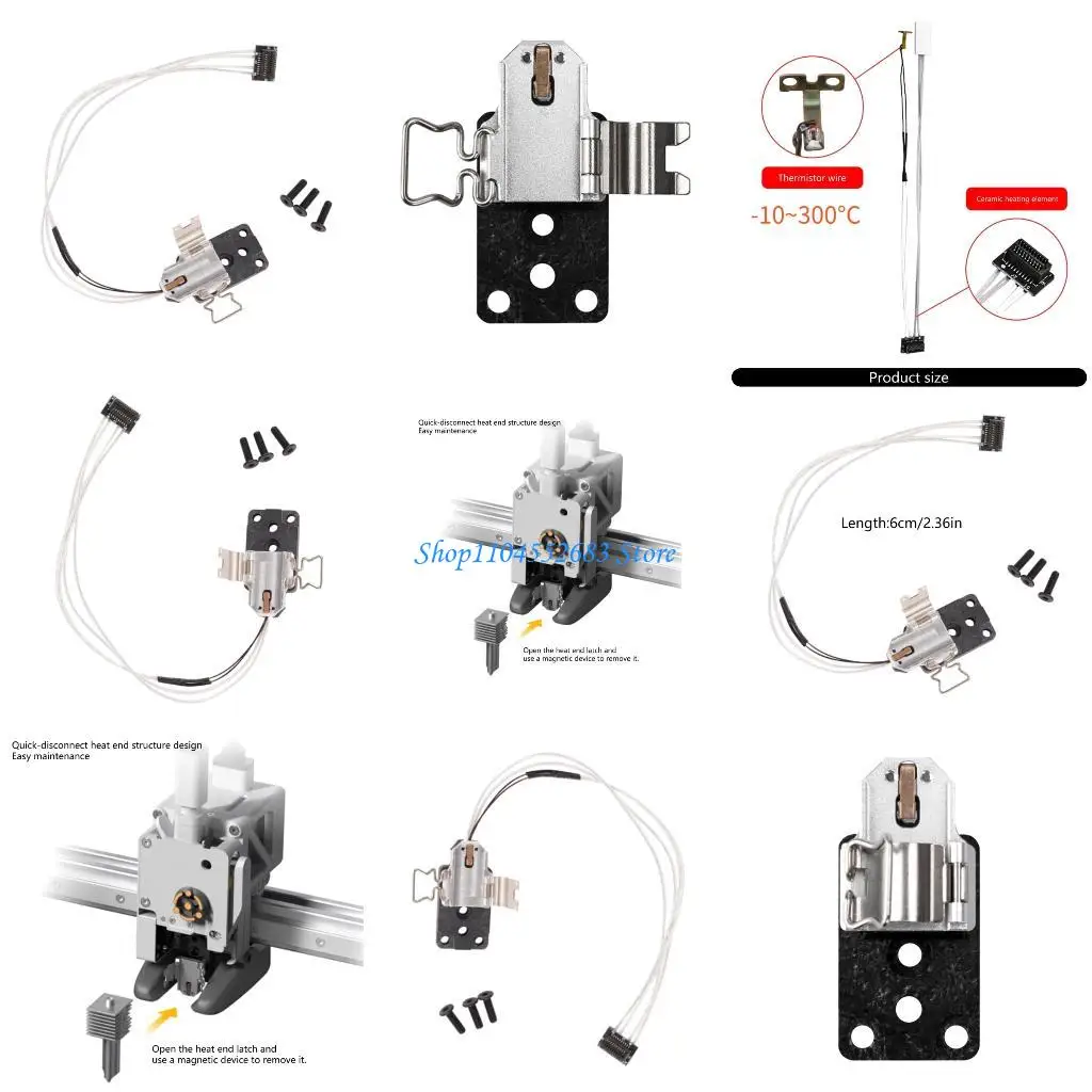 

Y6GD Printer Hotend System Parts Hotend Heating Assembly Synthetic Stone High-Temperature Insulation