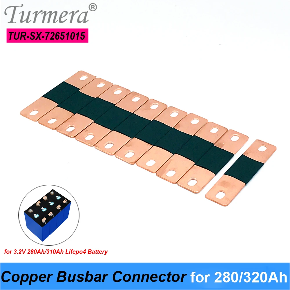 Turmera Copper BusBar Connector for 3.2V Lifepo4 Battery 280Ah 310Ah 320Ah Use in 12V 24V 36V 48V 60V Uninterrupted Power Supply