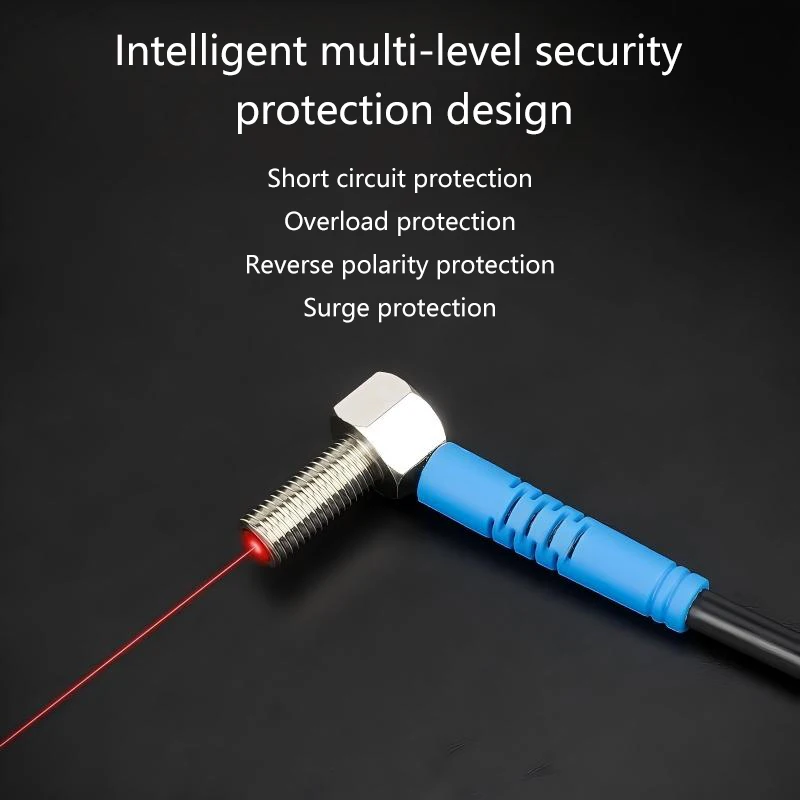 Laser sensor M6  right-angle  diffuse reflection photoelectric sensor can be selected as 2mm/1mm/0.5mm