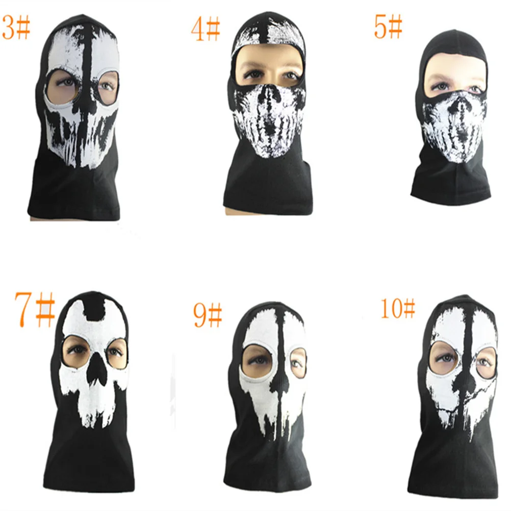 

Full Face Balaclava with Skull Print for Riding Hiking Running Cycling Camping Tactical Games Moisture Wicking Quick Dry