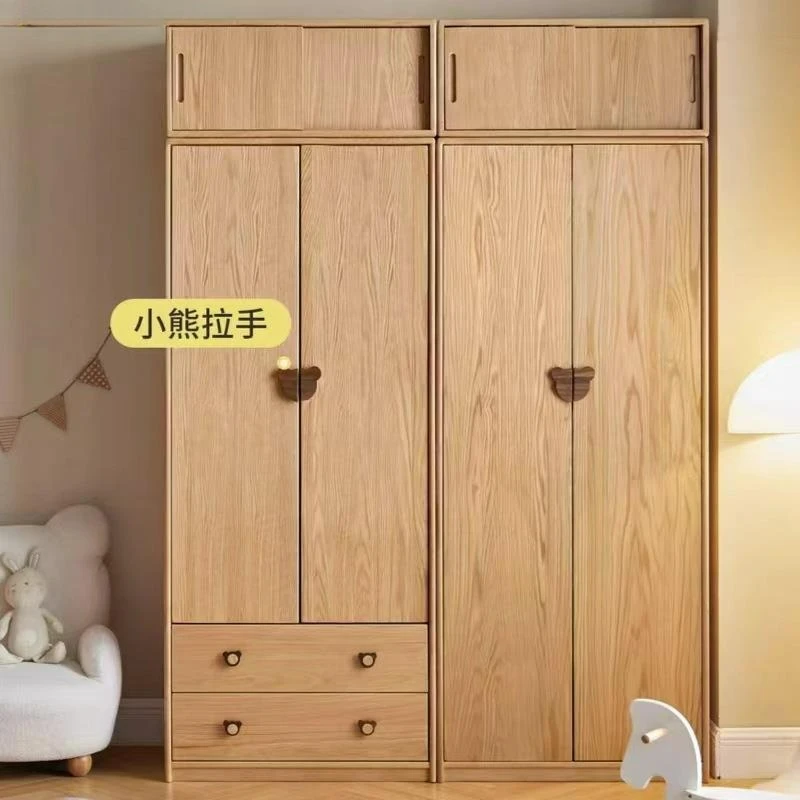 

Customizable Simple Modern Cherry Wood Solid Log Japanese White Oak Bedroom Storage Cabinet