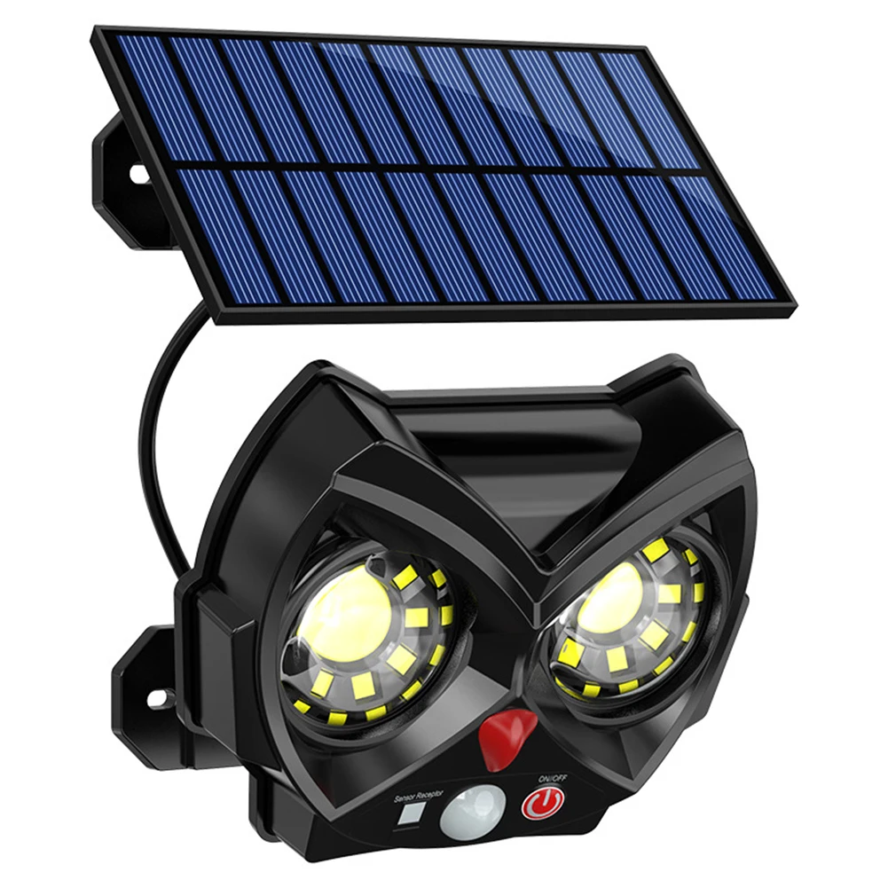 1 قطعة مصابيح الإضاءة الشمسية مقاوم للماء الاستشعار التلقائي مصابيح الحائط البومة تصميم ضوء الشارع لتزيين الحديقة في الهواء الطلق #3