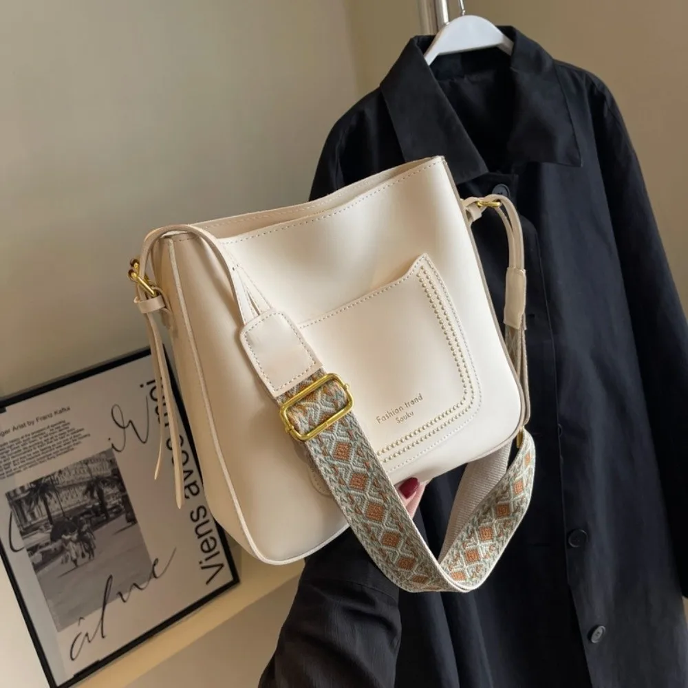 

Fashion PU Leather Shoulder Bag Large Capacity Casual Crossbody Bag Multifunctional Simple Handbag Women