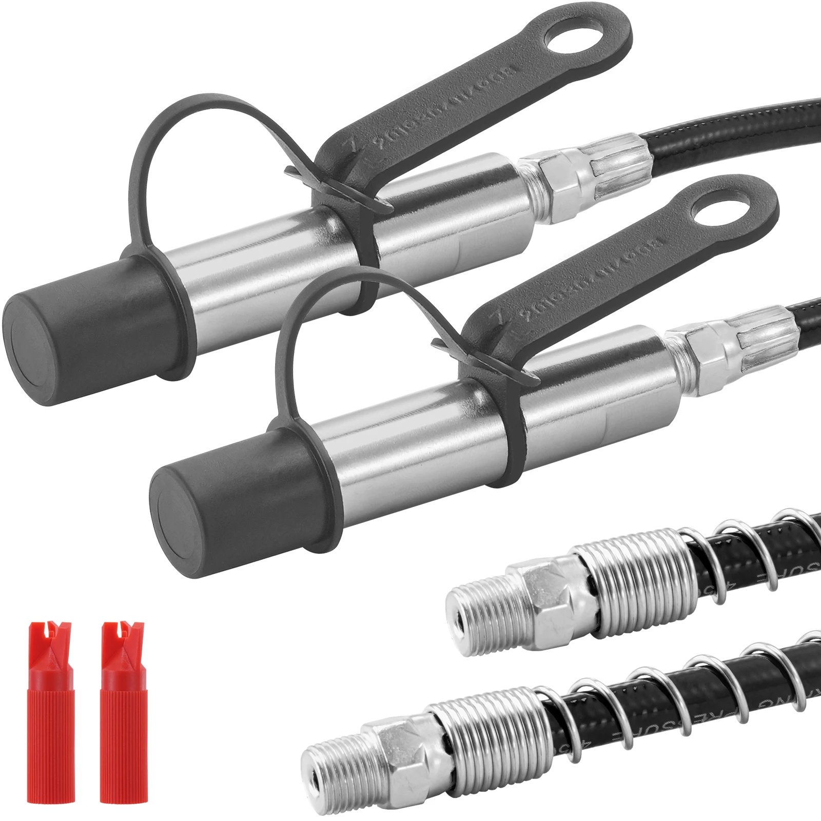 

SucceBuy 2PCS Grease Gun Coupler 10000 PSI 3-Jaw Locking Quick Release Easy to Push Grease Gun Oil Pump NPTI/8-27 Tip for Car