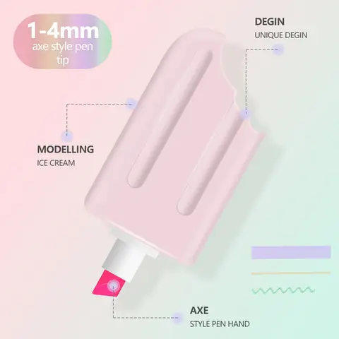 6 st. set kreativa söta tecknade överstrykningspennor skola kontorsmaterial studenter ritmaterial kawaii mini färgpenna 8 best sales mini-överstrykningspennor - №3