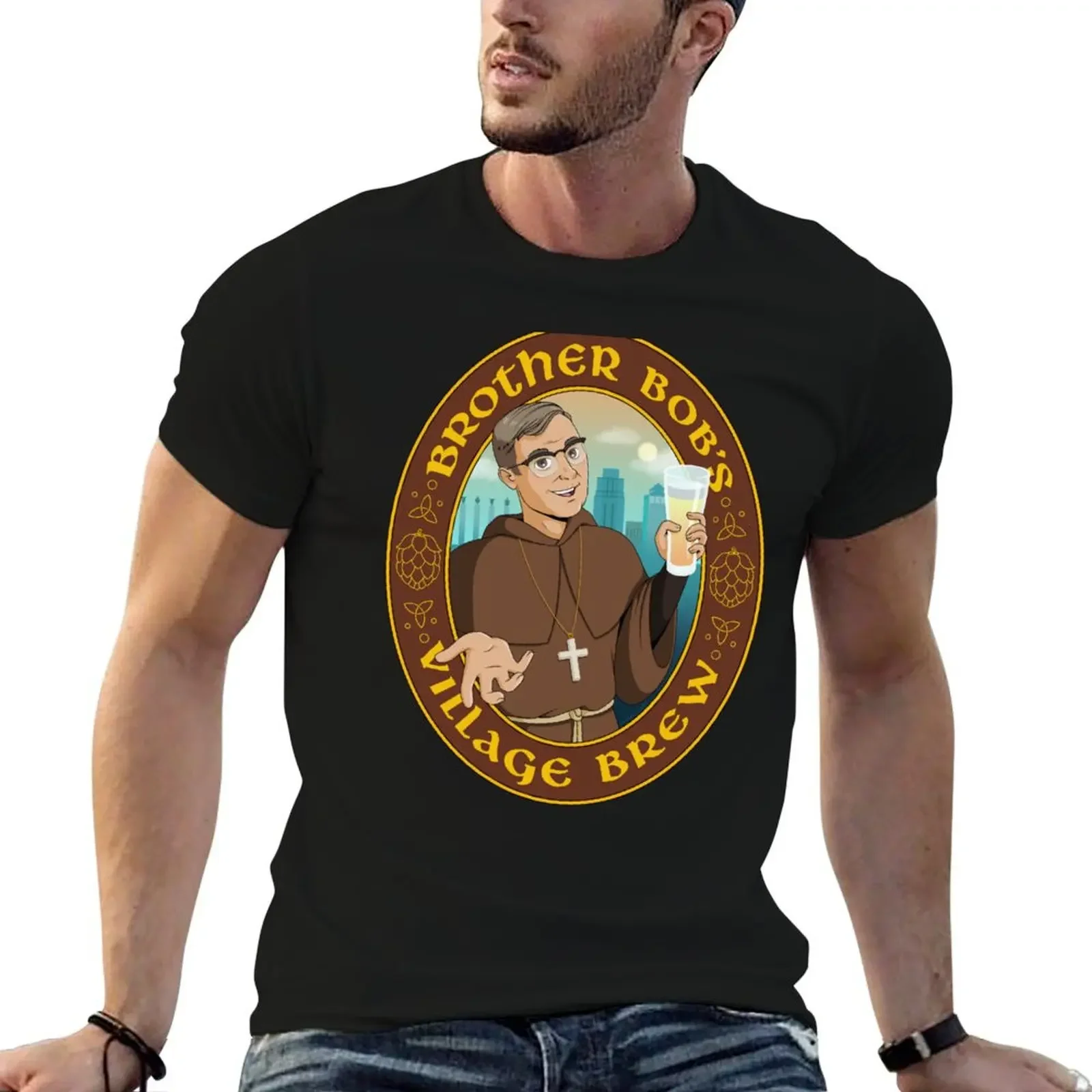 Brother Bob's Village Brew T-Shirt custom shirt summer clothes oversizeds mens vintage t shirts