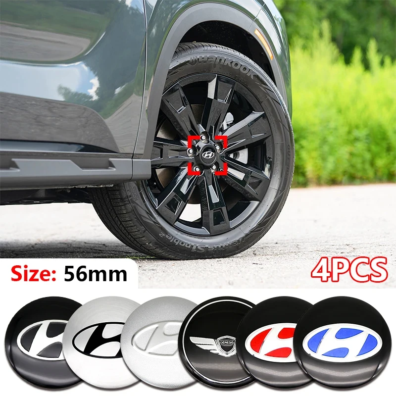 

Комплект из 4 шт. 56-мм колпачков для центральных отверстий колес, наклейки-эмблемы, автоаксессуары для Hyundai Elantra, Getz, Sonata, XG, Terracan, Tucson, Coupe
