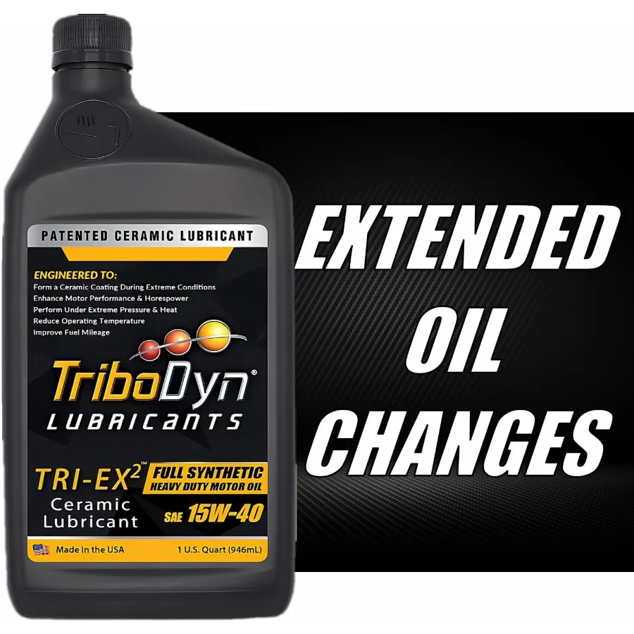 น้ำมันเครื่องสังเคราะห์แท้สำหรับงานหนัก TRI-EX2 15W-40 พร้อมสารหล่อลื่นเซรามิกที่ได้รับสิทธิบัตรสำหรับรถบรรทุกดีเซล: ปกป้องการสตาร์ทแบบแห้งที่เหนือกว่า