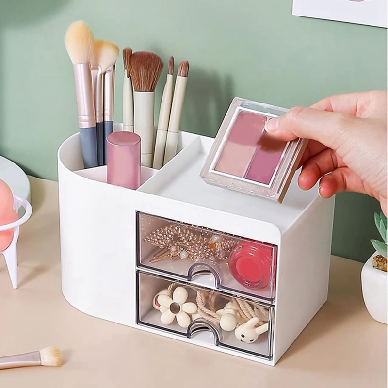 Pencil Pen Holder Storage Box For Desk, Office Desk Organizer, Cute Desktop Stationery Organizer, Stationery Holder Storage Box