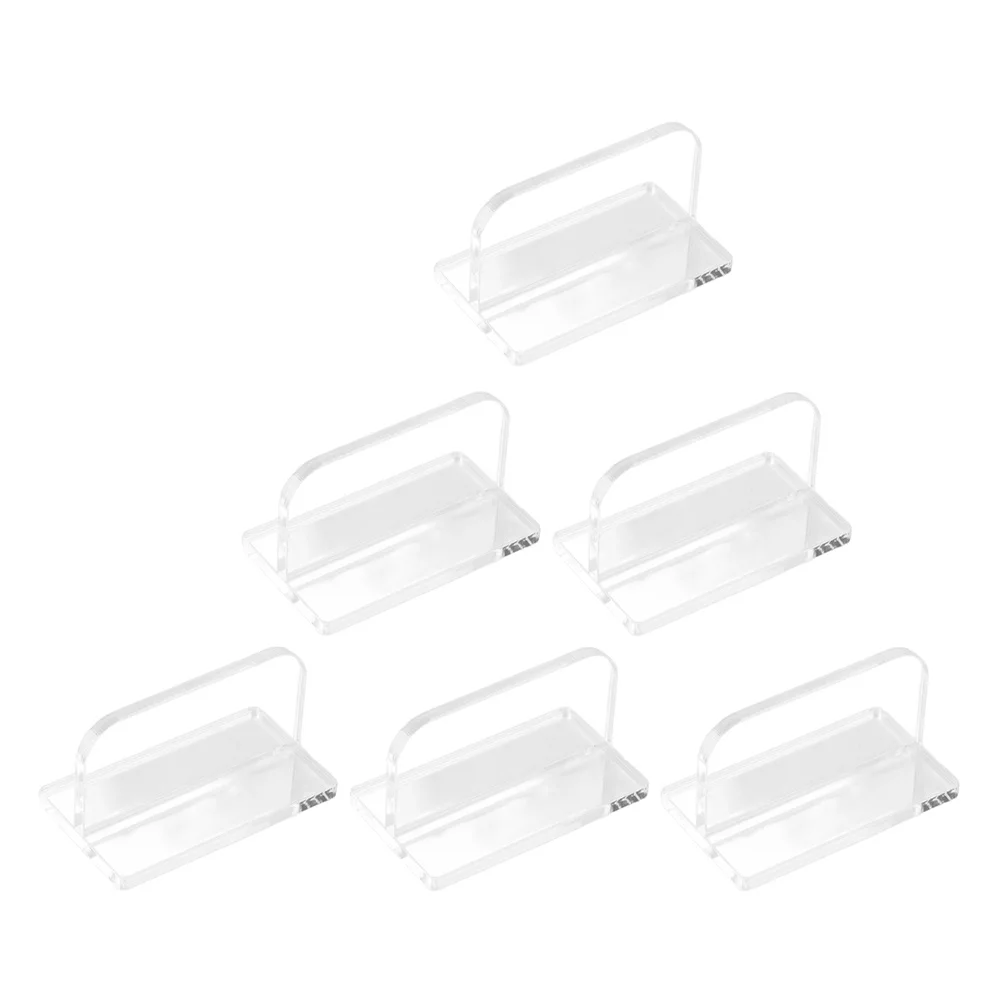 

6Pcs Aquarium Cover Handle Clear Acrylic Transparent Grip for Rectangle Tank Lid Replacement Easy Installation Decorative