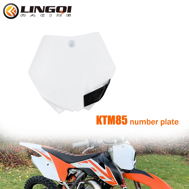 

LING QI KT85 Motorcycle Front Number Plate Fender Cover Plastic Fairing Kit For KT 85 Motocross Dirt Bike Pit Bike