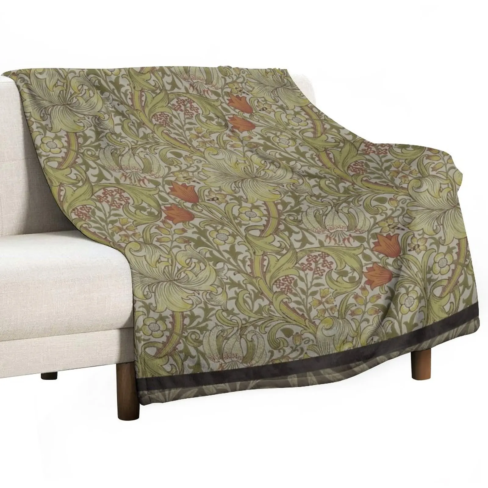 

William Morris Floral lily willow art print design Throw Blanket For Sofa Thin Luxury Blanket