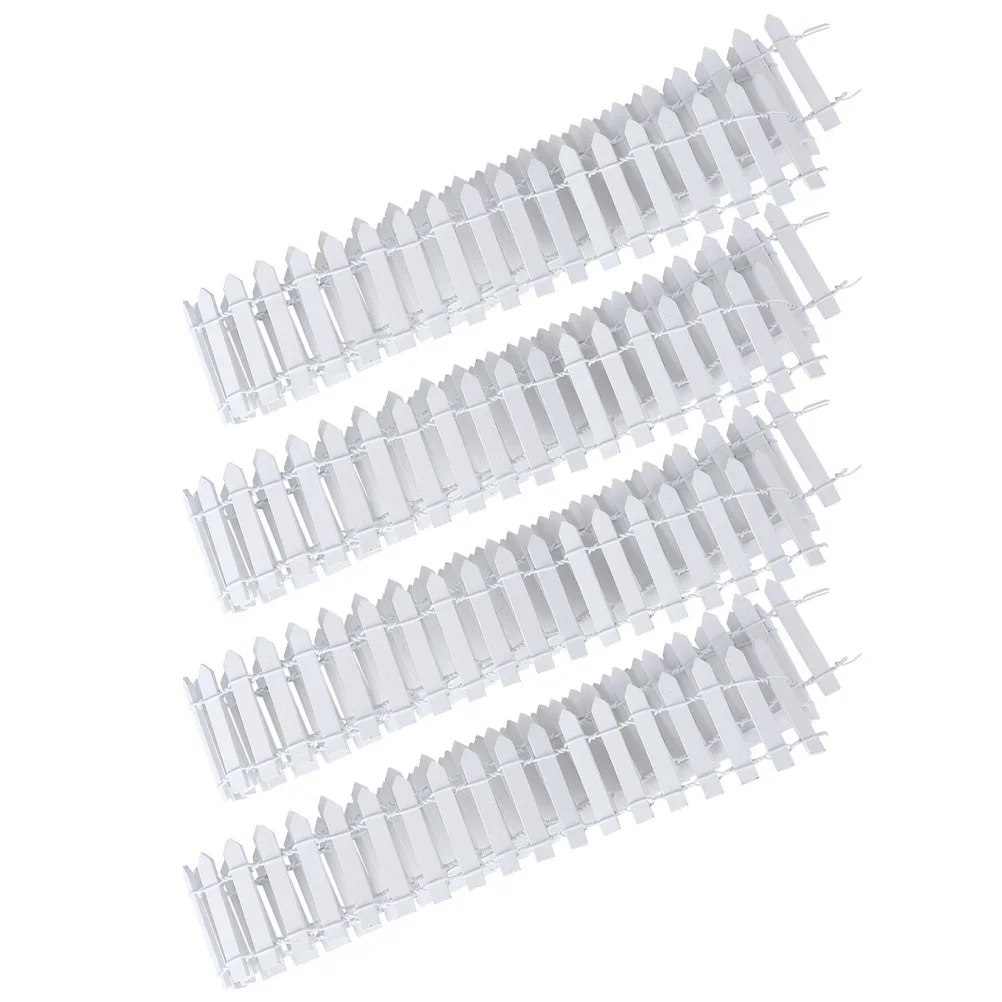 4 قطعة سياج مصغر ديكور سياج حديقة خشبي صغير للمناظر الطبيعية الصغيرة لتقوم بها بنفسك بوعاء العصارة بيت الطيور شجرة عيد الميلاد #6