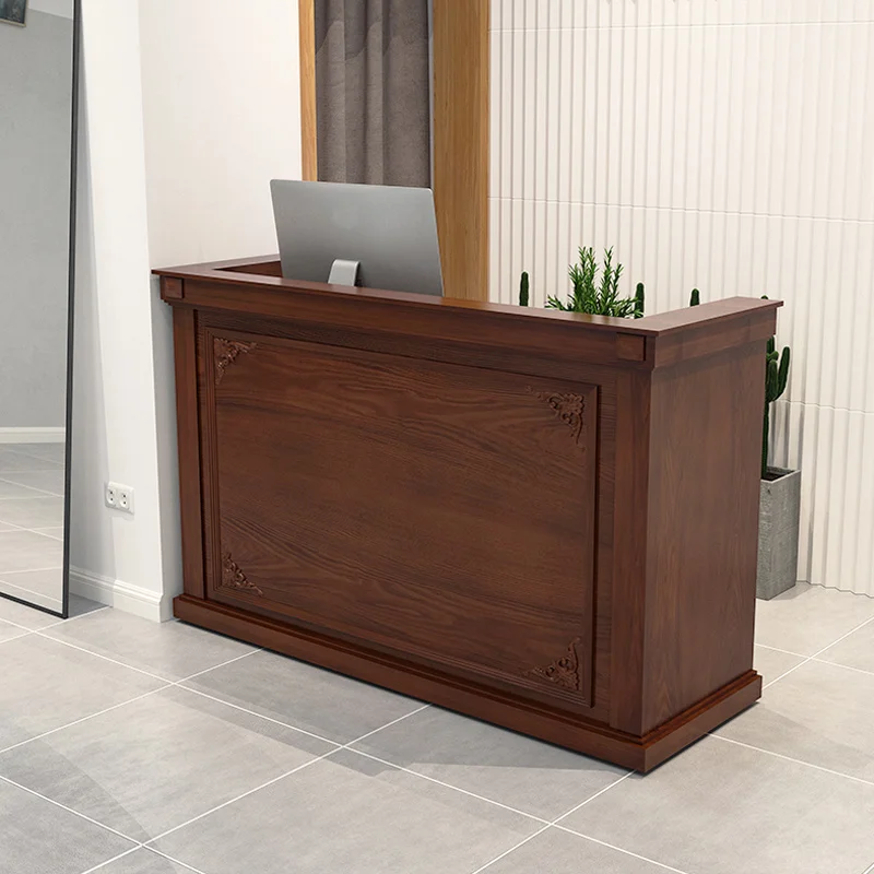 

Reception Desk Modern Aesthetic Counter Table Luxury Furniture Office Secretary Beauty Room Entrance Mostrador Oficina Simple