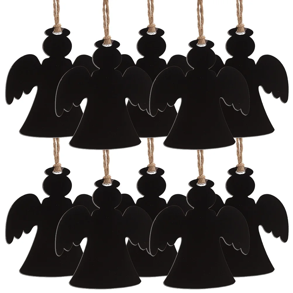 

10Pcs Oval Mini Blackboard with Rope Natural Wood Chalkboard for Food Labeling Garden Plants DIY Wall Signs Party Decor