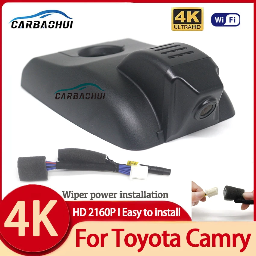 

4K 2160P Plug And Play Wifi Car DVR Video Recorder Dash Cam For Toyota Camry 70 V70 XV70 SE XLE Hybrid 2018 2019 2020 Dashcam