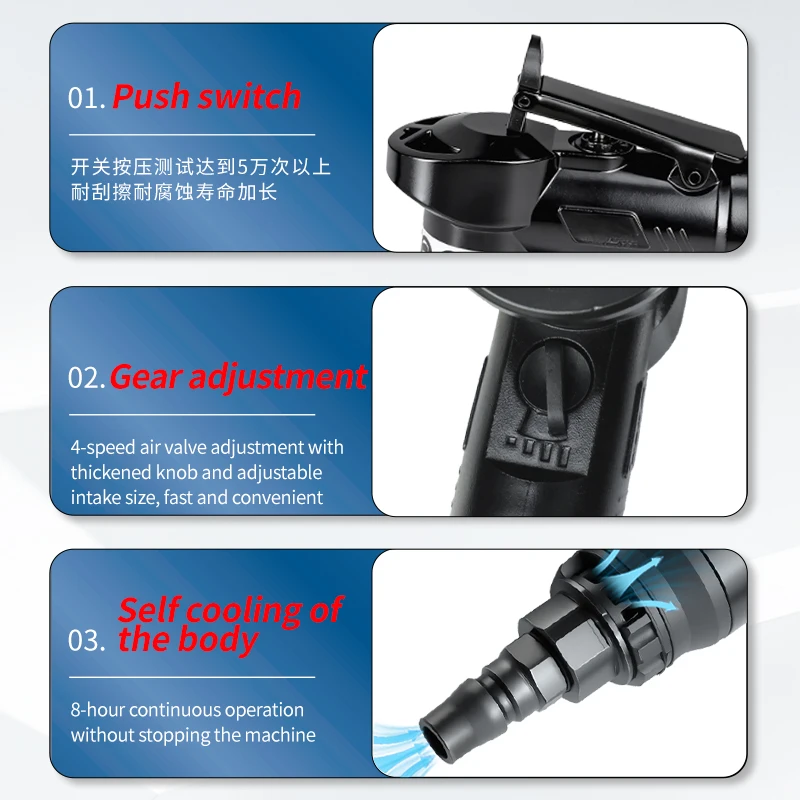 Rebekah RPC02D Pneumatic Chamfering Tool 45 Degree Metal Deburring Trimming Chamfering Machine Straight Edge Beveler Kit