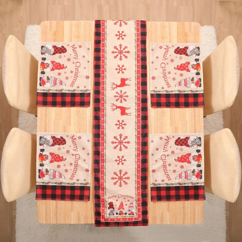 navideño, adorno, decoraciones para fiesta Navidad, funda trasera silla, Navidad, Año Nuevo, invierno,