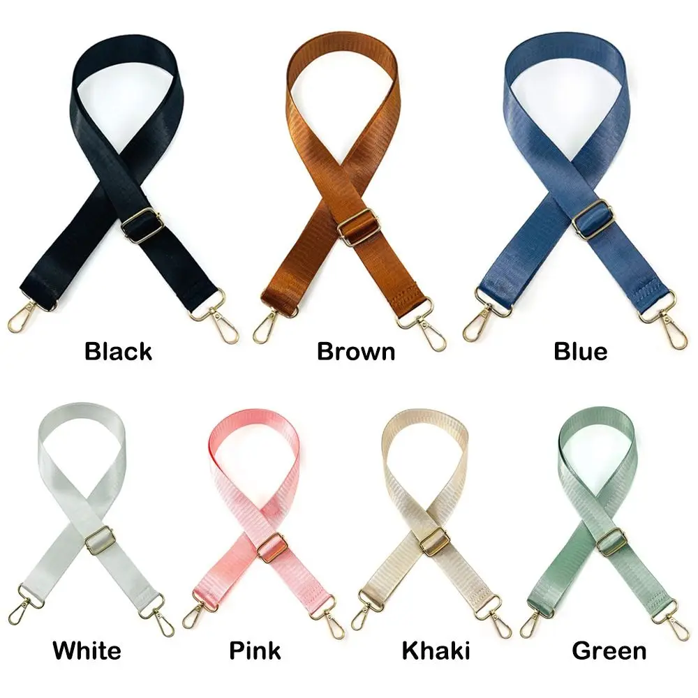 New Fashion Adjustable Bag Strap Nylon Solid Color Shoulder Bag Strap Bag Belt Shoulder Bag