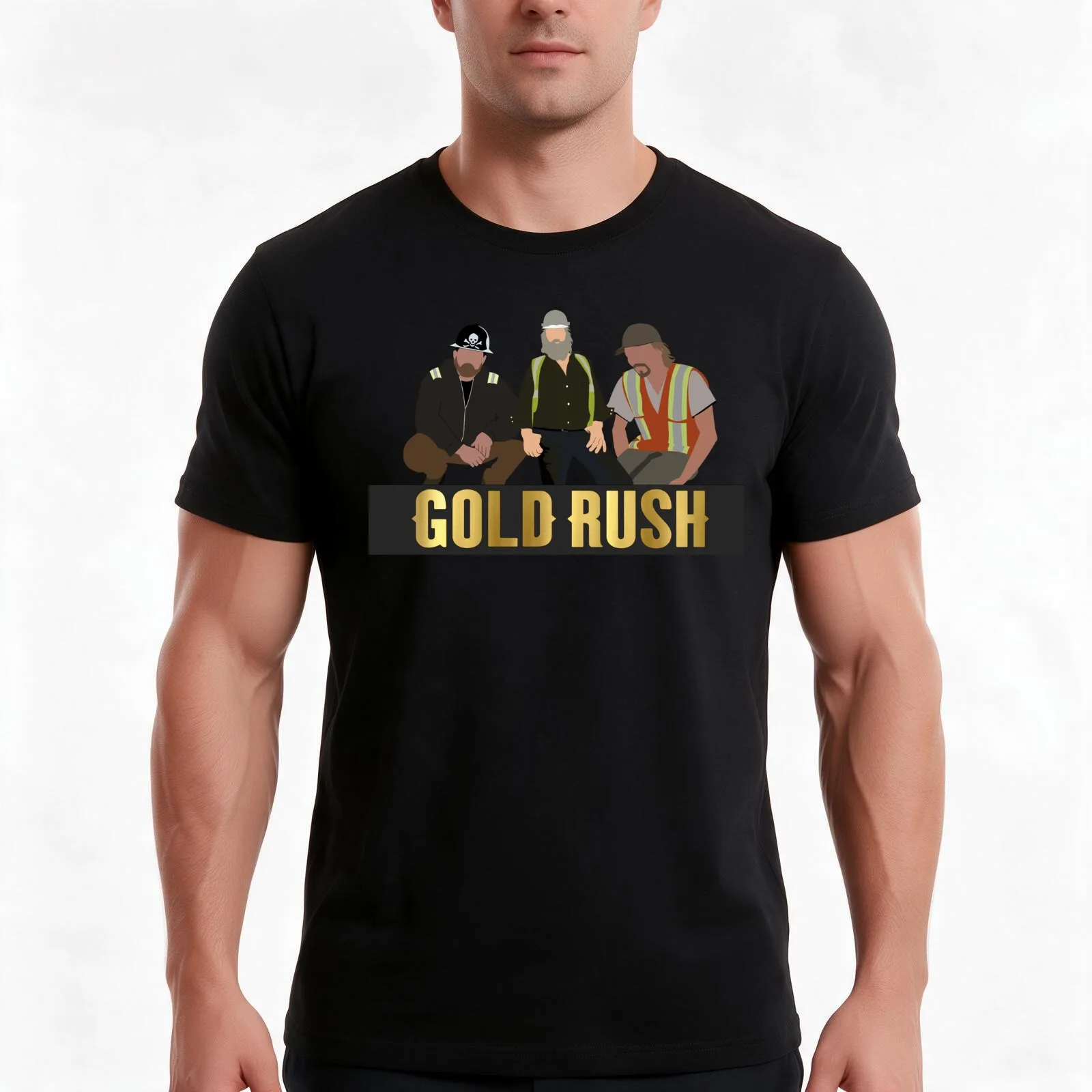Gold Rush | Parker Schnabel | Rick Ness | Tony Beets T-Shirt, Summer Casual Cotton Tee, Oversized Streetwear Tops, 100% Cotton