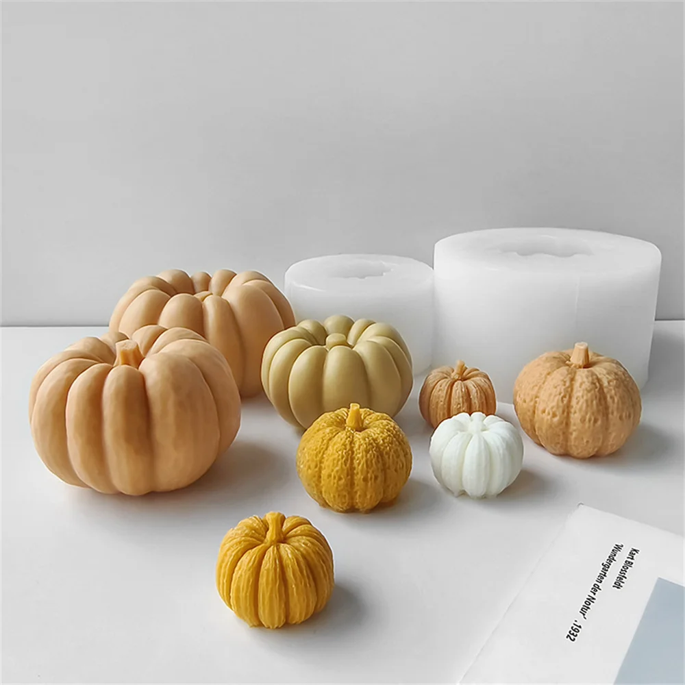 3d Halloween dynia zapachowa formy silikonowe Diy dynie dekoracje ลwieca aromaterapeutyczna tynk forma cementowa deser formy do pieczenia