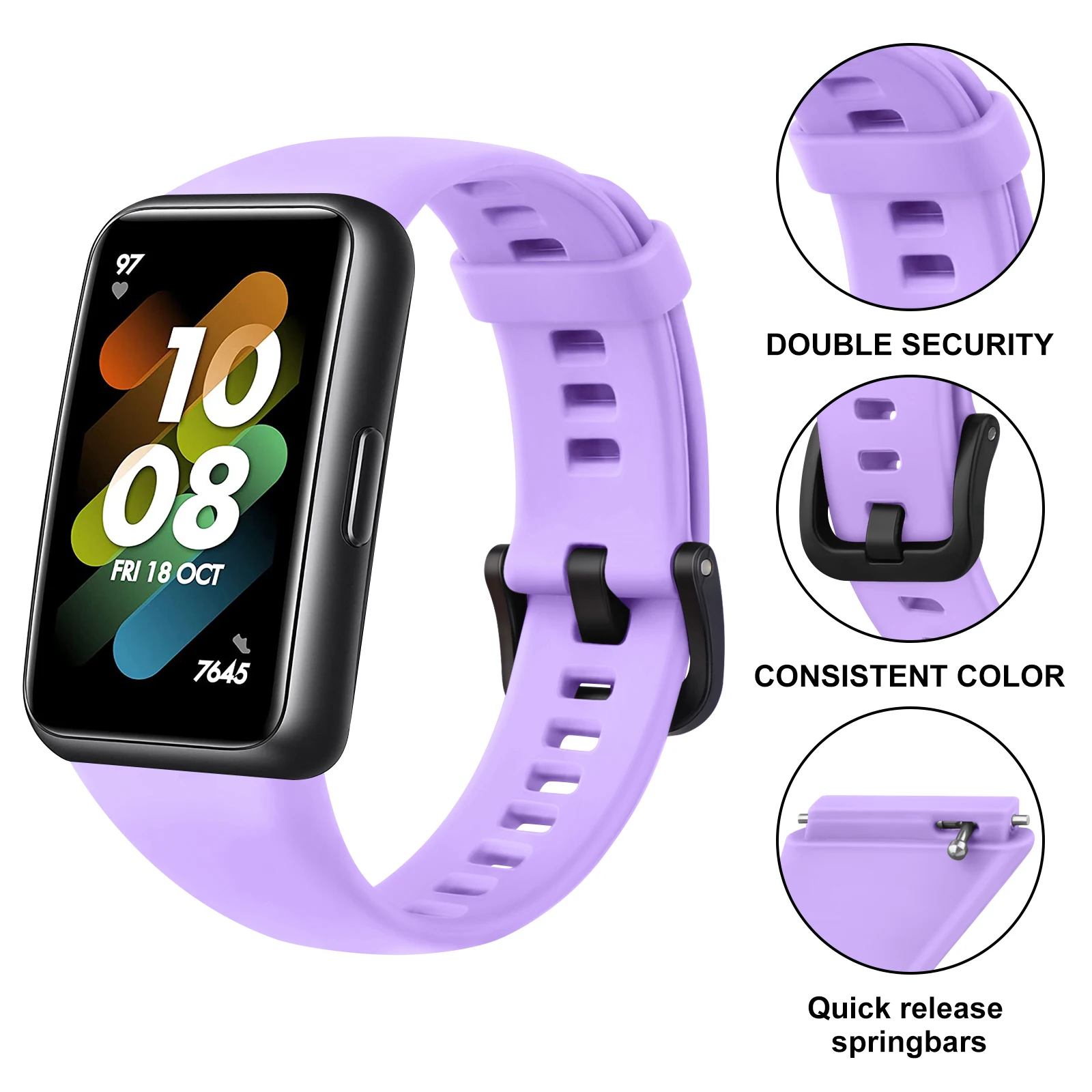 Soft Silicone Watch Band For Huawei Band 7 Strap Adjustable Watchband Wristband For Huawei Band 7 Bracelet Correa Replacement
