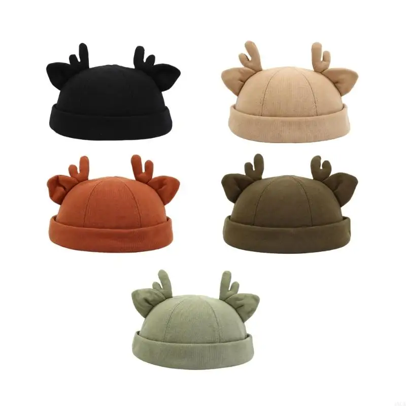 

1XCA Cool Brimless Hat Adjustable Leon Hat Antler Ears Street Wear