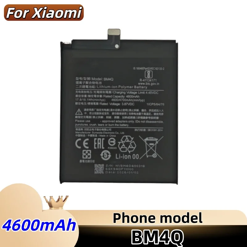 Batería nueva original BM4Q de 4700mAh para Xiaomi Mi Poco F2 Pro / Redmi K30 Pro, batería de repuesto para teléfono + herramientas 3