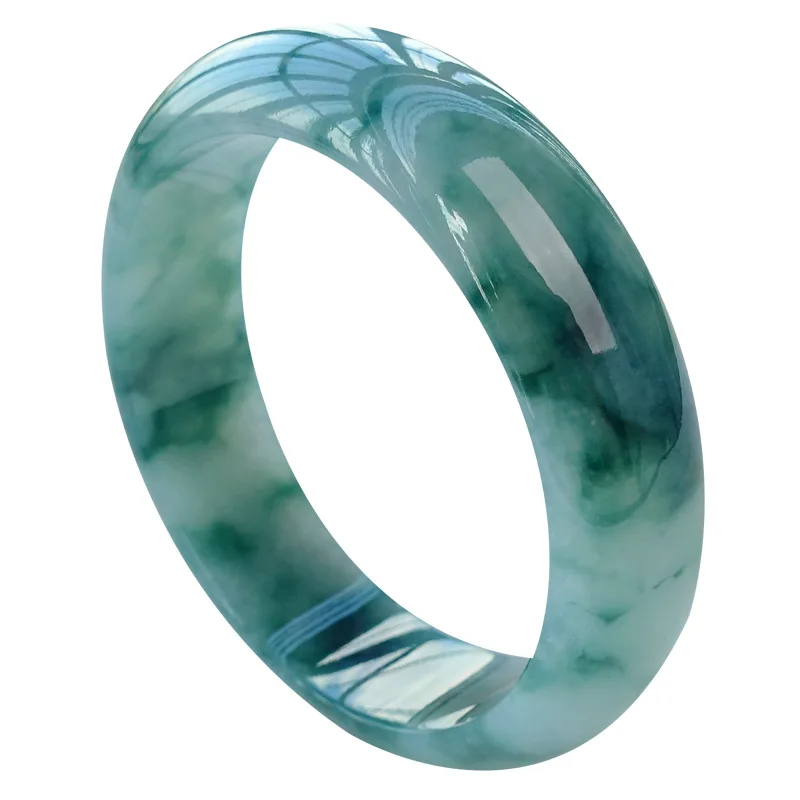 

Нефритовый браслет из натурального камня высшего класса А, Мьянма, Нефритовый нефрит с сертификатом, плавающий цветок, Бирма, магнитные браслеты для женщин