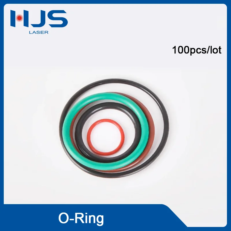 HJS 100pcs/lot FKM Laser Head Nitrile Rubber Ring VMQ NBR O-ring Precitec WSX Raytools Laser Cutting Machine Sealing Ring