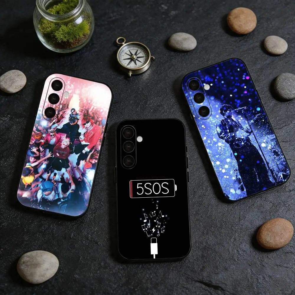 5 Seconds of Summer-5SOS  Anti-drop Black Soft Silicone Case For Samsung Galaxy A73 A72 A71 A53 A52 A51