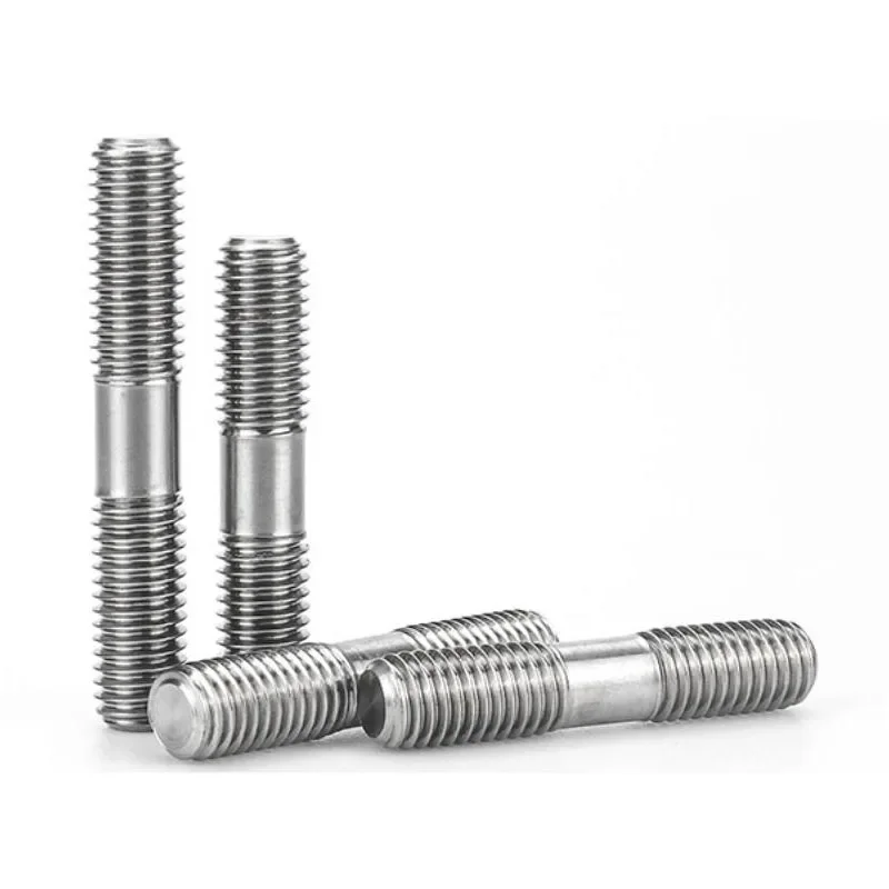 2-10PCS TA2 Pure titanium double head screw screw bolt two teeth screw thread rod M4 M5 M6 M8 M10