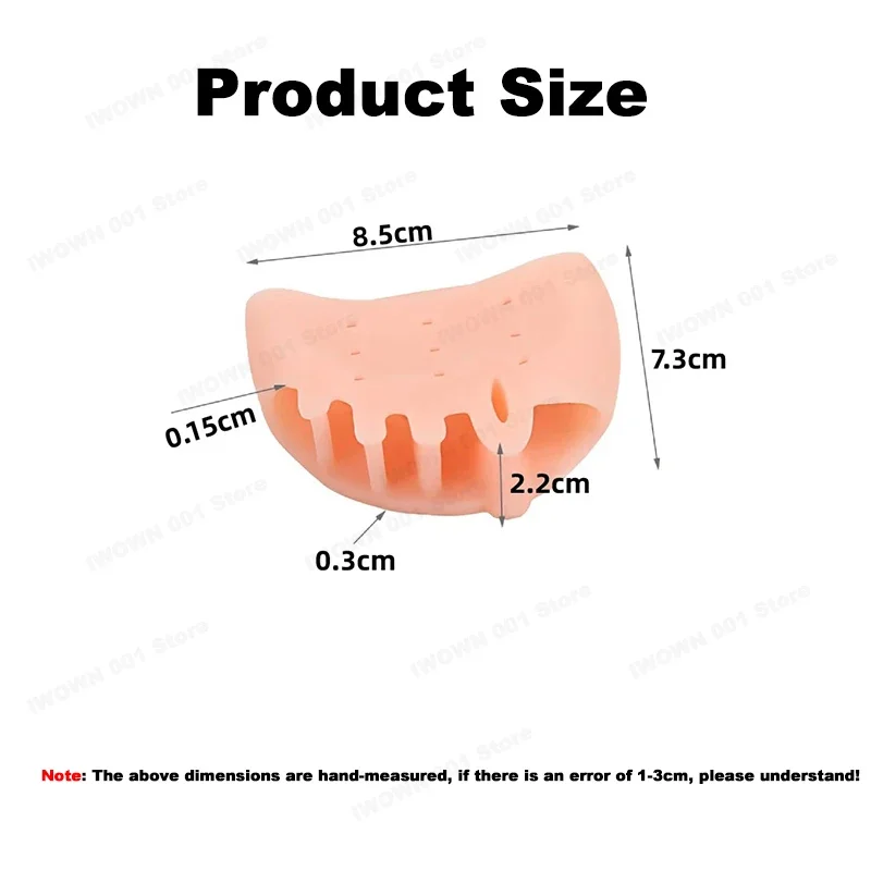 Silicone Toe Separator Bunion Orthotic Protector Hallux Valgus Corrector Pain Relief Forefoot Pad Foot Care Tool