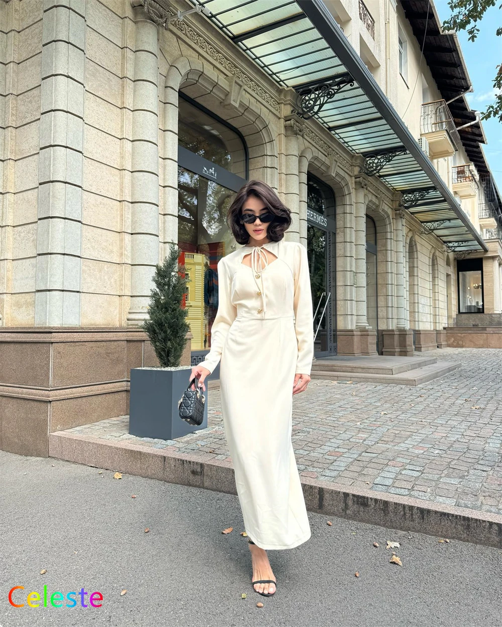 Customized Fashion White Jersey Evening Dress Classic Long Sleeves Homecoming Dresses Modern Ruched Special Occasion Gowns