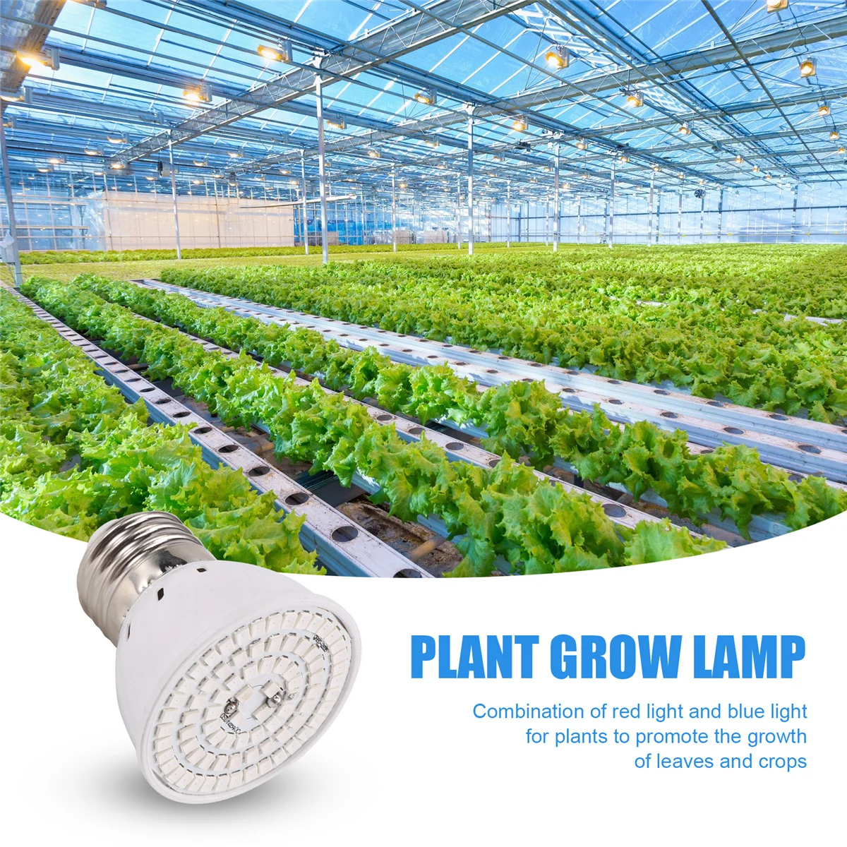 ABKO-E27 80 LED Lampada per coltivazione di piante Led Spettro completo Crescita Lampadine Piantina Fiore Phyto Lampada per piante idroponiche da interno