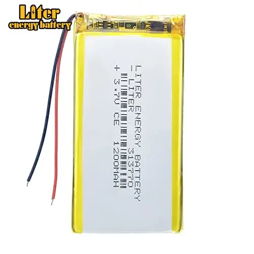 100pcs Liter 3.7V 1200mAh 313770 Lithium Polymer Battery for Beauty Instruments Bluetooth Headsets Fingerprint Door Locks