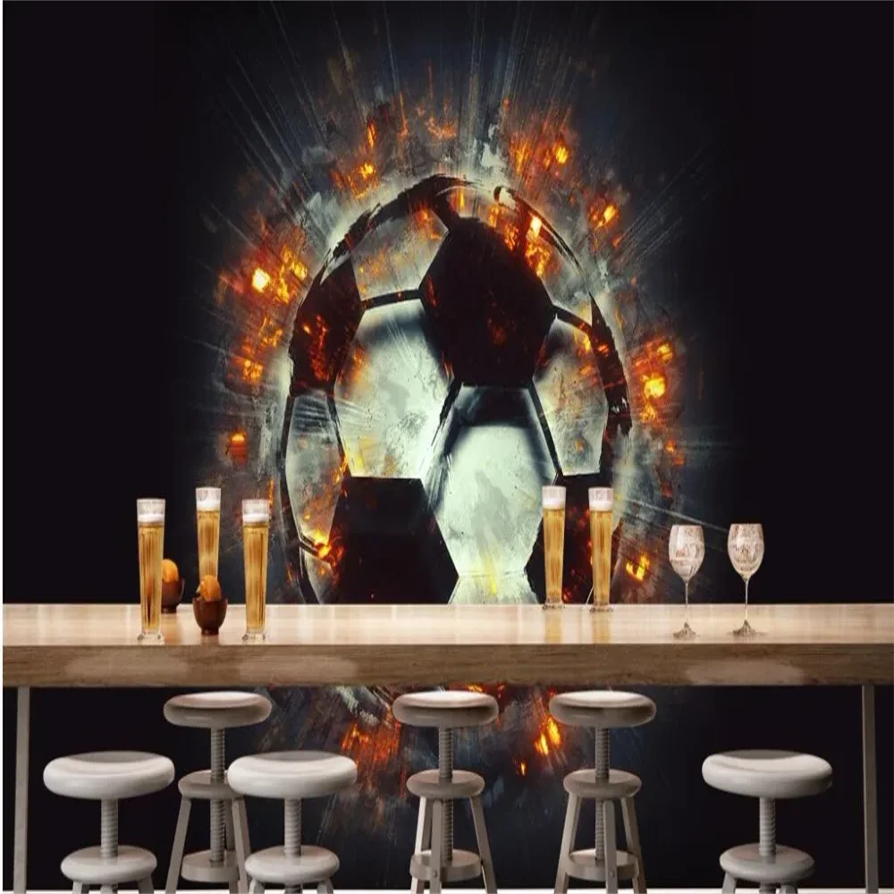 custom movement Photo football Wallpaper TV Background Modern Simple Living Room Bedroom Wall Design Mural wall paper Stickers