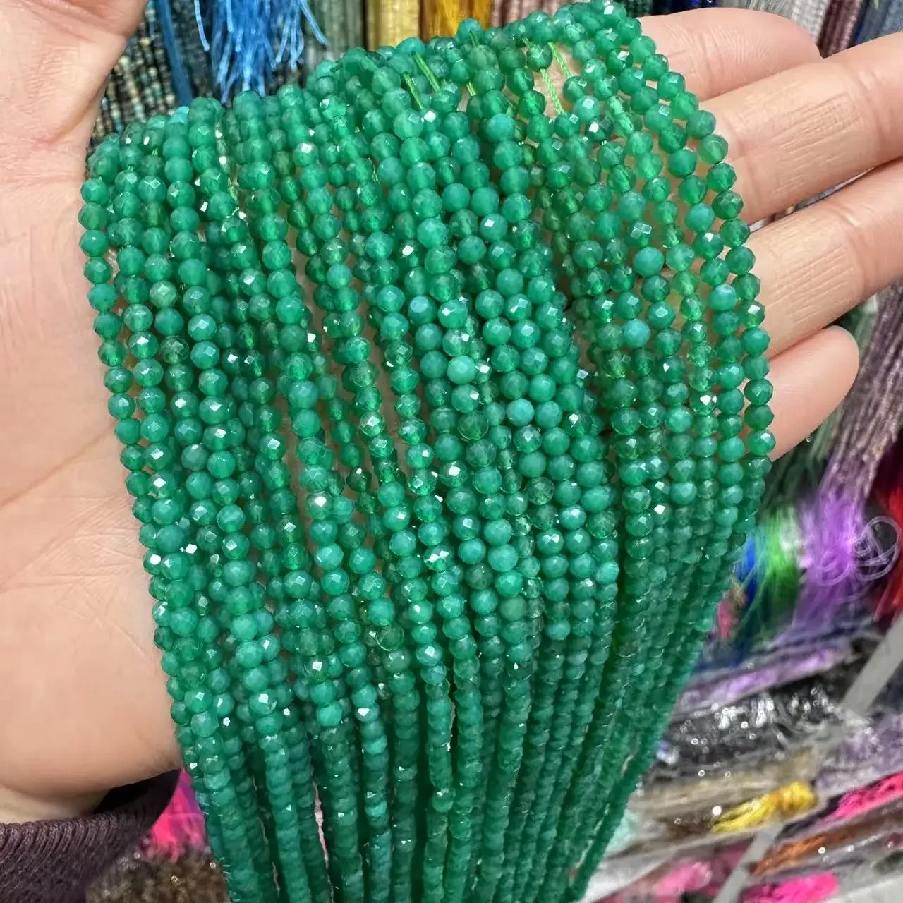 

Оптовая продажа, натуральный зеленый агат, граненые бусины, свободные бусины, изготовление браслетов «сделай сам», ожерелье для изготовления ювелирных изделий, аксессуары для женщин