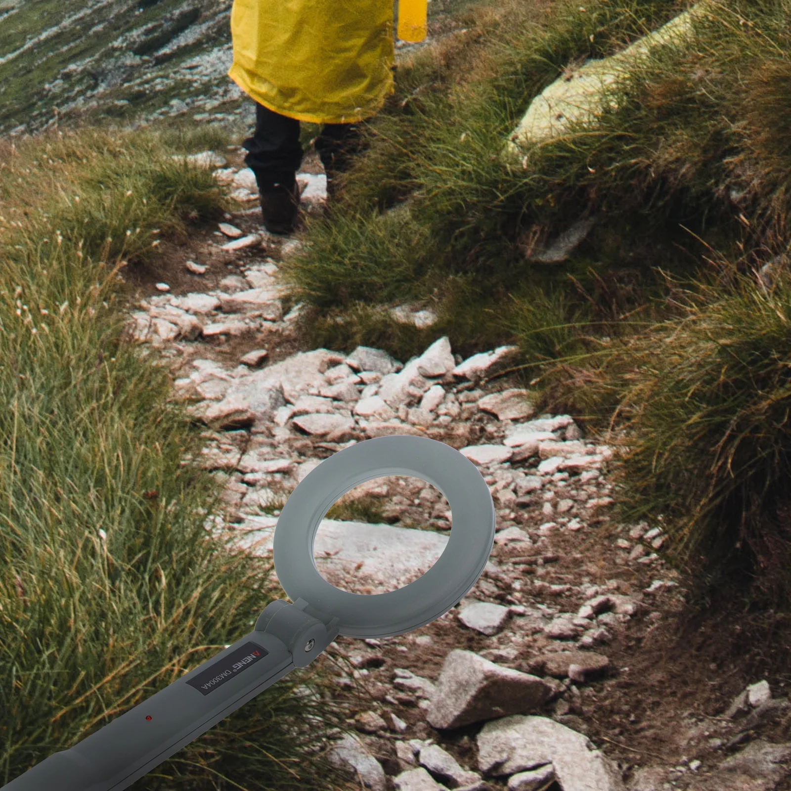 1pc Handheld Metal Foldable High Sensitivity Outdoor Metal Finder For Coins Jewelry Detection Safety Inspection