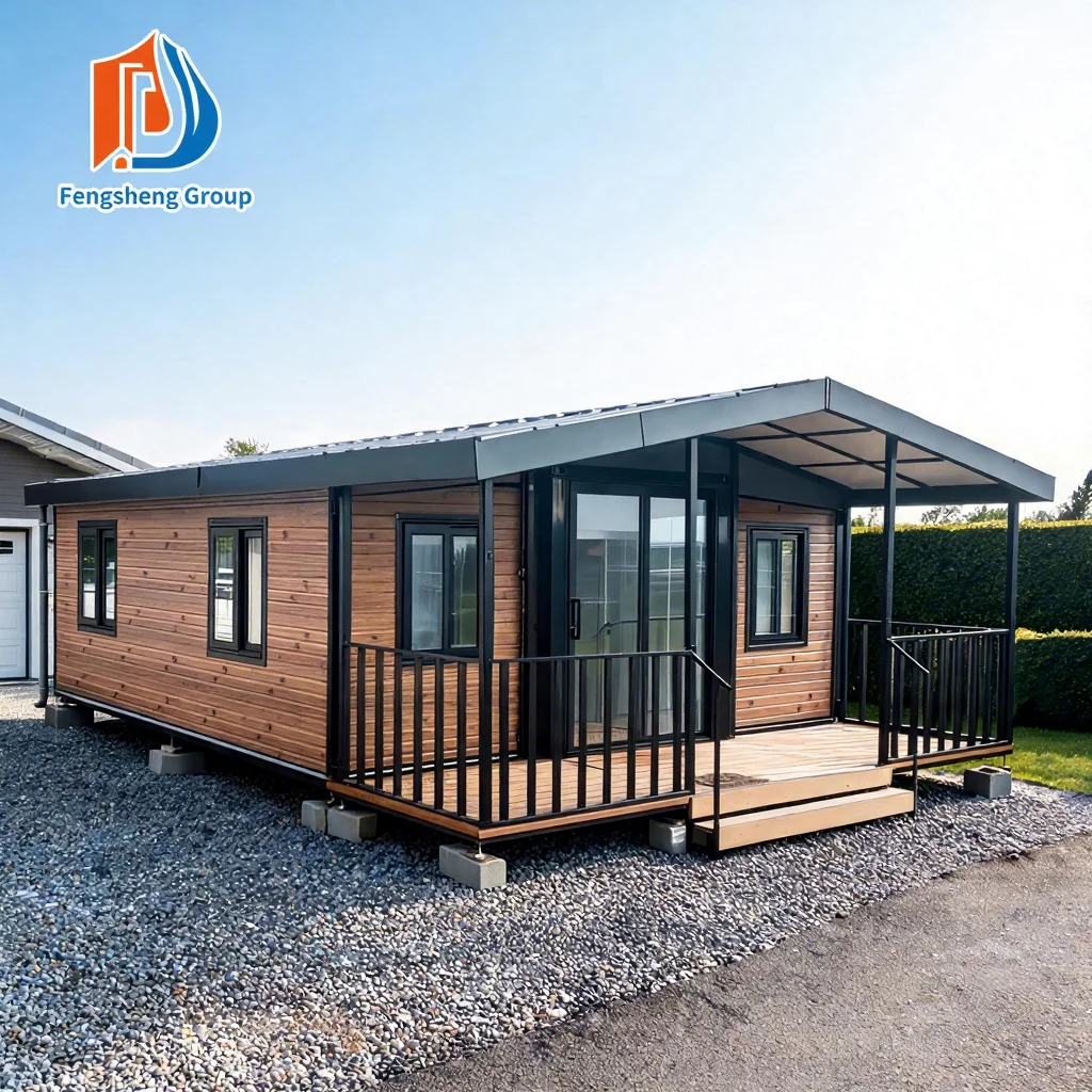 Double Wing Expandable Mobile Modular Tiny House for Camping Cabin Holiday Villa Prefab Houses