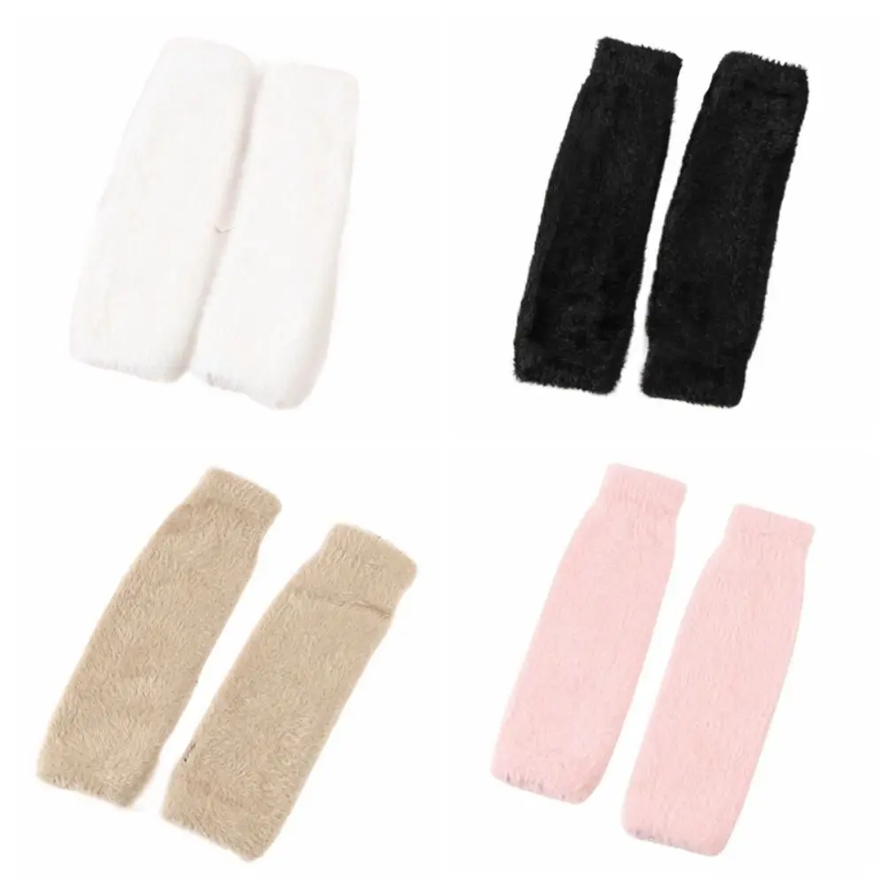 طويل واقي المعصم الكورية نمط محبوك الأكمام الدافئة ثقب Y2k قفازات صوفية مرونة الحلو الدافئة الذراع يغطي الملابس والاكسسوارات #6