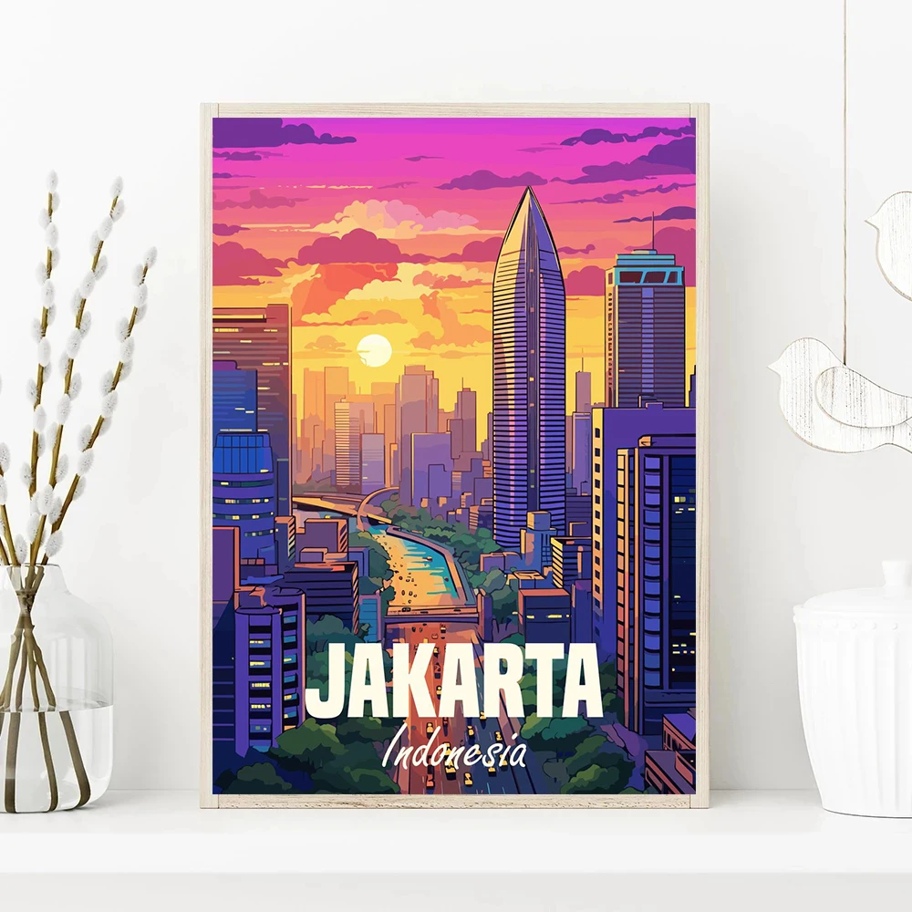 City Tokyo Greece Israel Canada Porto Portugal French Travel Poster Canvas Painting Landscape Wall Art Room Home Decor Cuadro