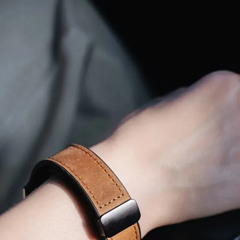 22mm Leather Strap for OnePlus Watch 2 Wear-resistant Wristband for OPPO Watch X 4 Pro Bracelet for Realme Watch 3 S Pro Bands image 5