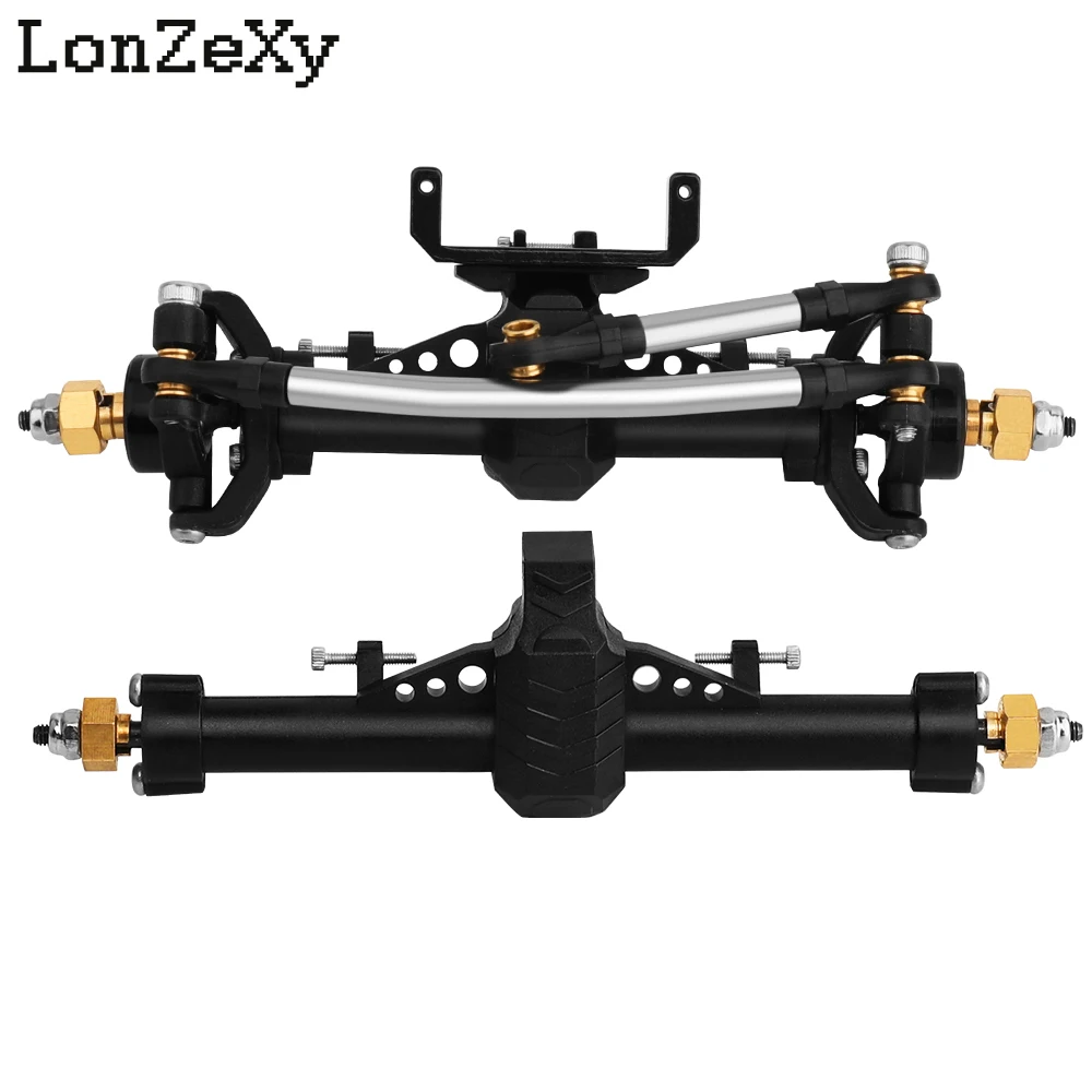1/24 Scale Plastic Nylon Axles Front and Rear Portal Axle Assembly w/New C Knuckle for Axial SCX24 90081 C10 JEEP Upgrade Parts