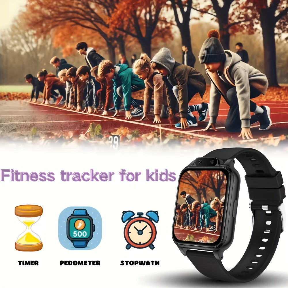 New Full-Touchscreen HD Smart Watch for Men and Women, Wireless Calling, Message Reminders, Multiple Sports Modes, Step Counter, Remote Photo Capture, Compatible with Android and Apple, Holiday Gift for Parents and Loved Ones