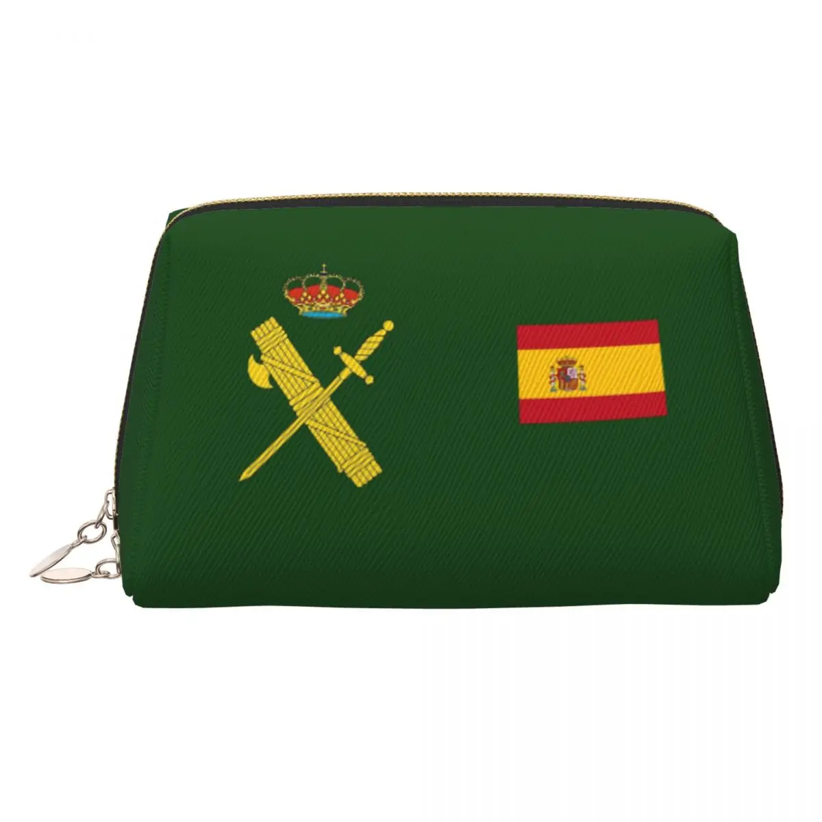 

Флаг Испании плюс эмблема Гражданская гвардия Женская косметичка Дорожный органайзер для макияжа Сумка для хранения туалетных принадлежностей Dopp Kit Box