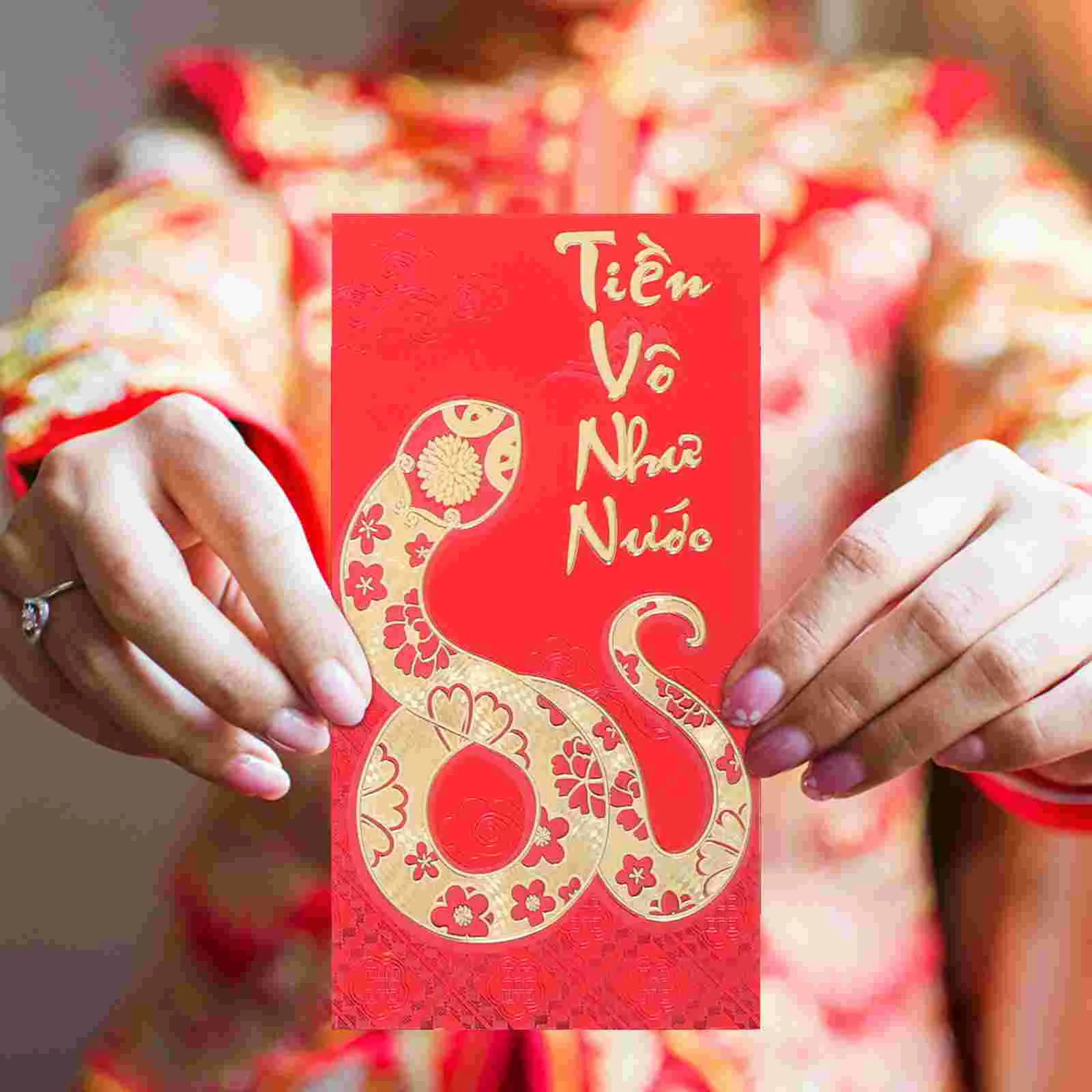 Imagem -02 - Ano da Cobra Festival de Primavera Envelope Vermelho Sorte Bolsa de Dinheiro 2025 Chinês Novos Envelopes Pacote de Papel 30 Peças