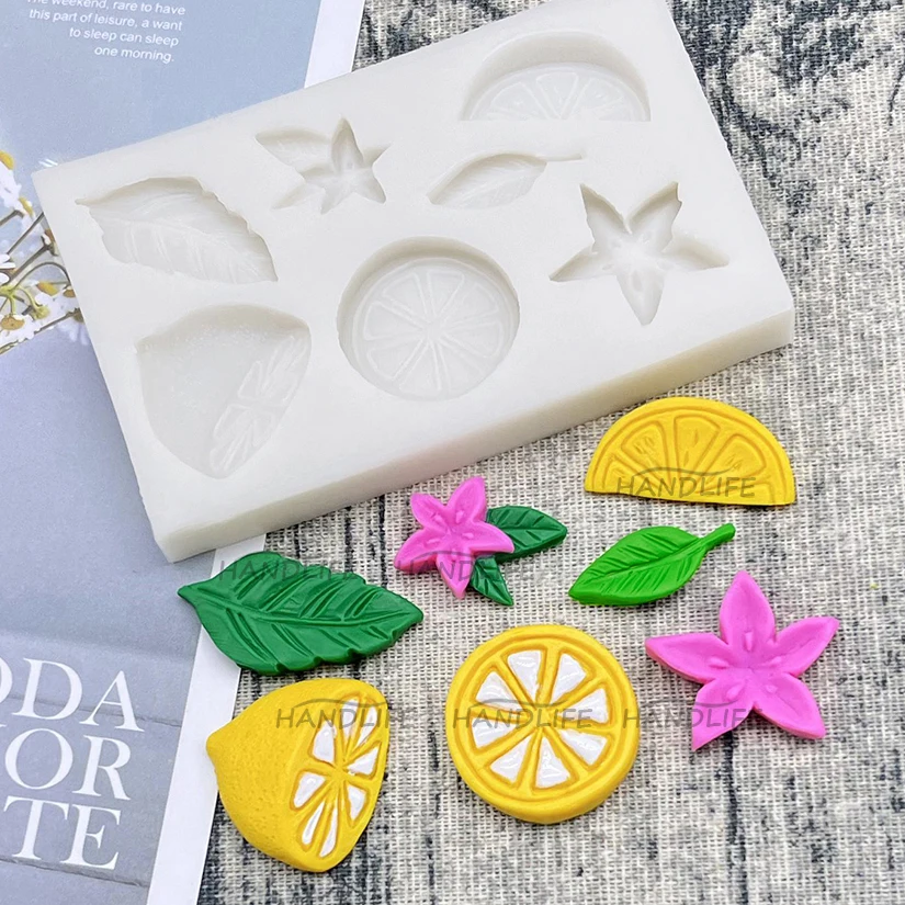 Lemon Orange Silicone Sugarcraft Mold Resin Tools Chocolate Cupcake Baking Fondant Cake Decorating Tools