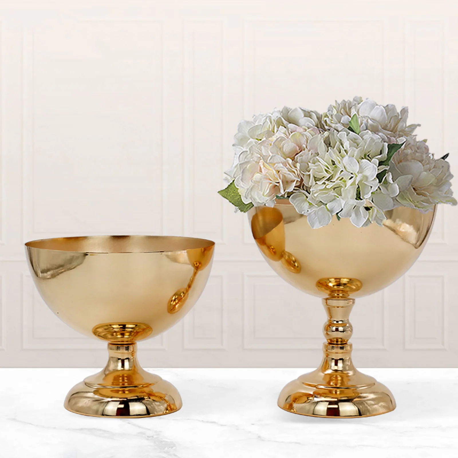 

European Style Vase Metal Vase Vintage Advanced Ceramic Flower Vase for Wedding Centerpiece Decor Hotel Banquet Table Decoration